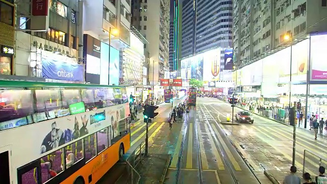 香港夜晚的街道视频素材