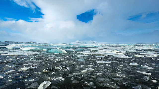 Vatnatjokull冰川/ Vatnatjokull，冰岛南部，冰岛视频素材