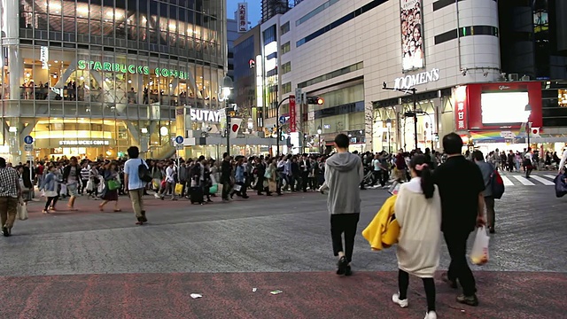 日本东京的行人景观视频素材