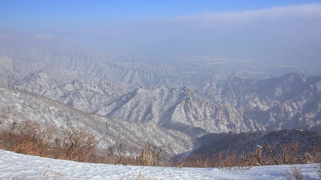 雪景:雪山代表岭视频素材