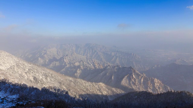 雪山国家山公园的公尼奥山岭雪景视频素材