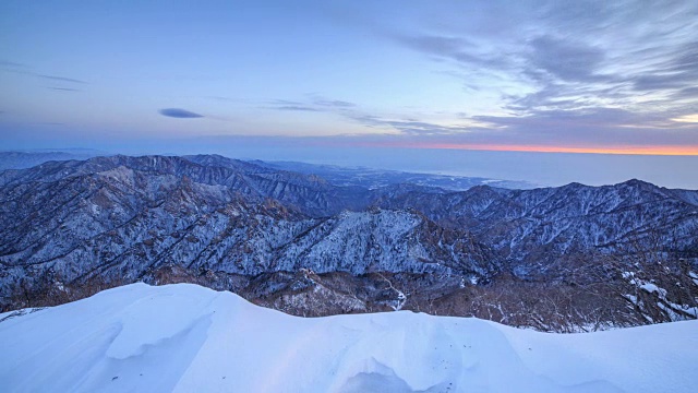 雪山国家山公园的公尼奥山岭雪景视频素材