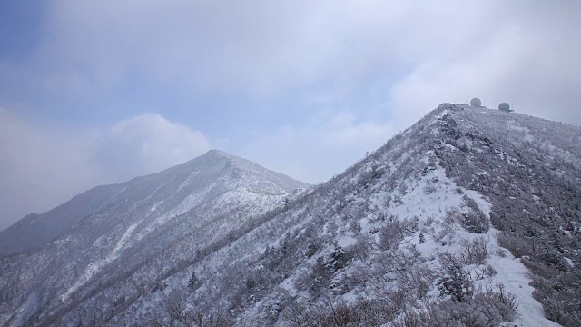 雪山国家山公园的公尼奥山岭雪景视频素材