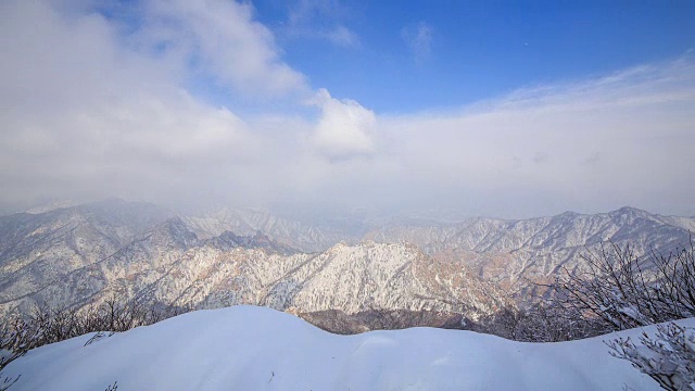 雪山国家山公园的公尼奥山岭雪景视频素材