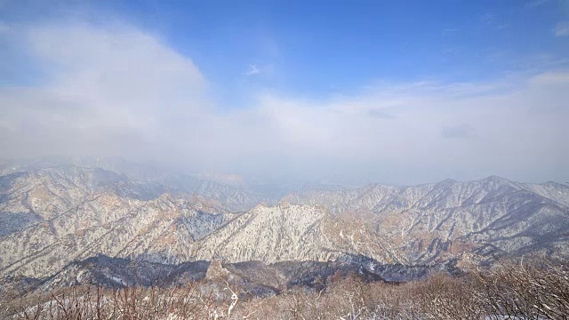 雪山国家山公园的公尼奥山岭雪景视频素材