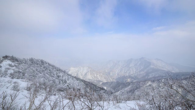 雪山国家山公园的公尼奥山岭雪景视频素材