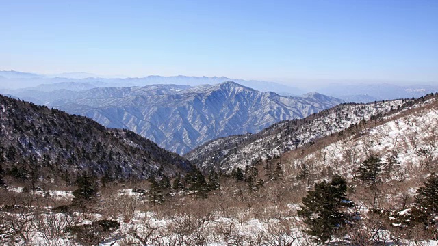 雪景:雪山代表岭视频素材