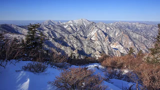 雪景:雪山代表岭视频素材