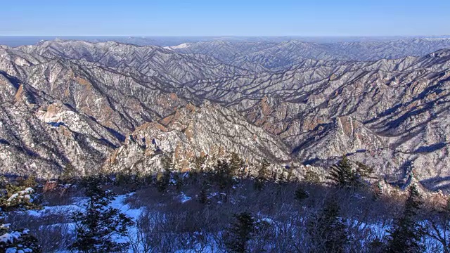 雪景:雪山龙江城岭(风景区)视频素材