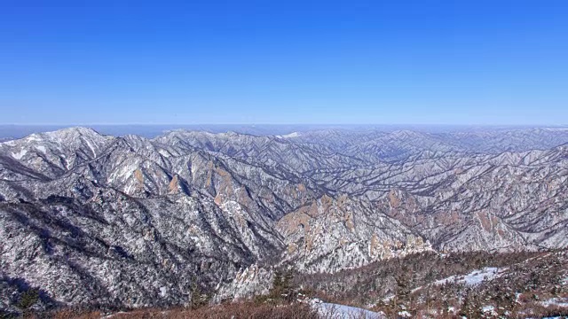 雪景:雪山龙江城岭(风景区)视频素材