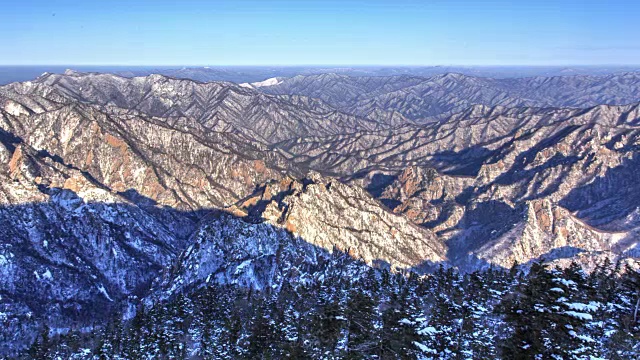 雪景:雪山龙江城岭(风景区)视频素材