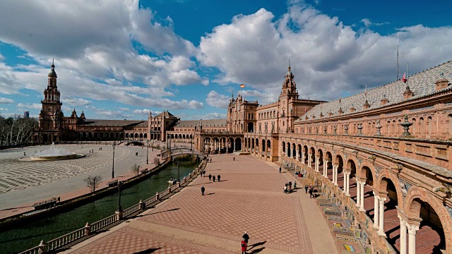 Plaza de Espana, 塞维利亚, 安达卢西亚, 西班牙视频素材