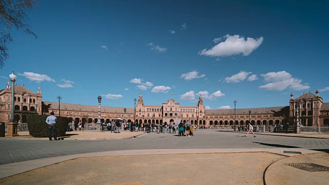 Plaza de Espana, 塞维利亚, 安达卢西亚, 西班牙视频素材