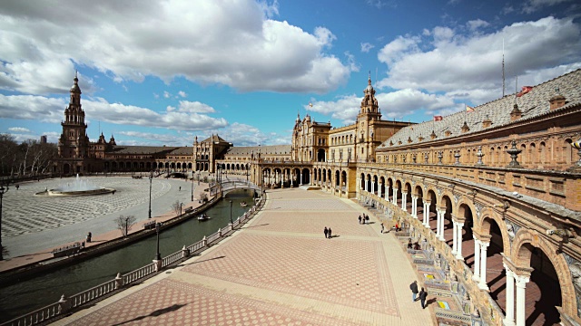 Plaza de Espana, 塞维利亚, 安达卢西亚, 西班牙视频素材