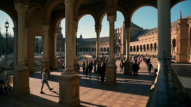 Plaza de Espana, 塞维利亚, 安达卢西亚, 西班牙视频素材