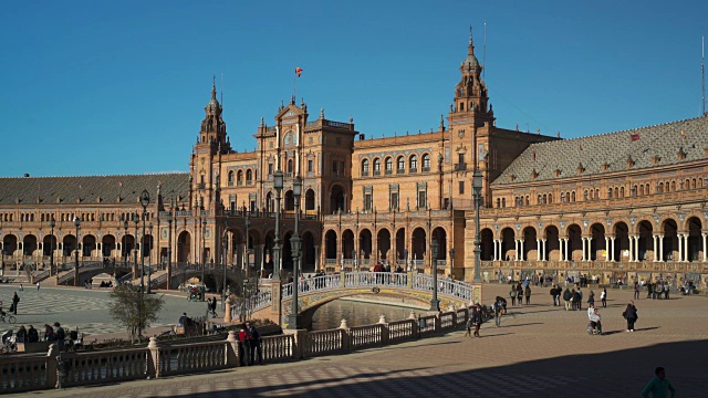 Plaza de Espana, 塞维利亚, 安达卢西亚, 西班牙视频素材