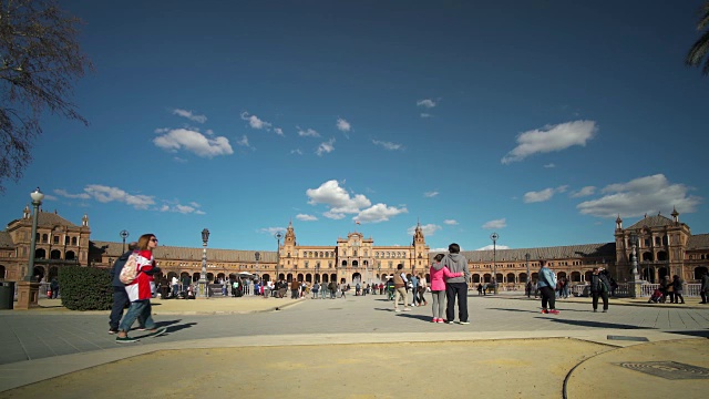 Plaza de Espana, 塞维利亚, 安达卢西亚, 西班牙视频素材