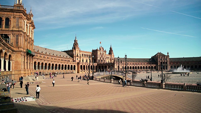 Plaza de Espana, 塞维利亚, 安达卢西亚, 西班牙视频素材