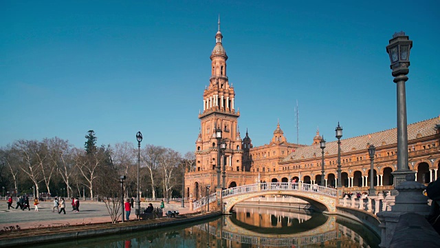 Plaza de Espana, 塞维利亚, 安达卢西亚, 西班牙视频素材