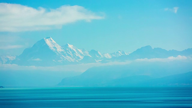 库克山和普卡基湖，新西兰视频素材