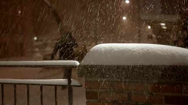 纽约有暴风雪。天气好多风景。城市冬季背景视频素材