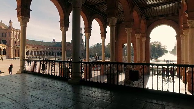 Plaza de Espana, 塞维利亚, 安达卢西亚, 西班牙视频素材