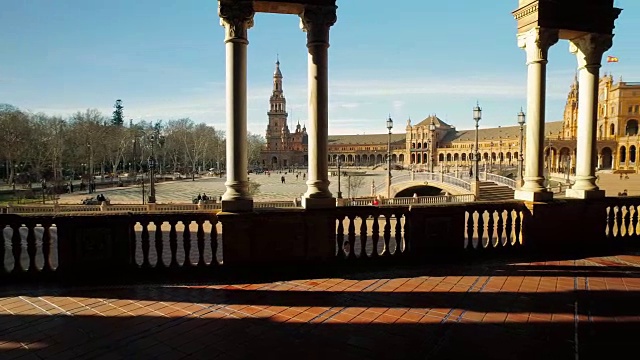 Plaza de Espana, 塞维利亚, 安达卢西亚, 西班牙视频素材