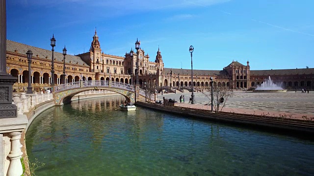 Plaza de Espana, 塞维利亚, 安达卢西亚, 西班牙视频素材