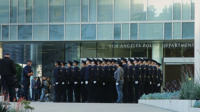 洛杉矶警局实习生队形视频素材