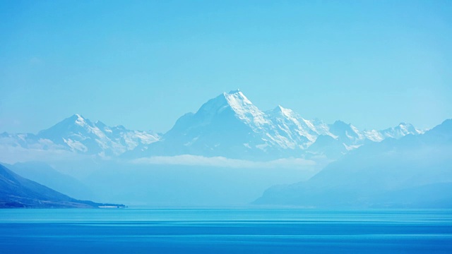 库克山和普卡基湖，新西兰视频素材