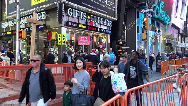 纽约时代广场，交通拥挤视频素材