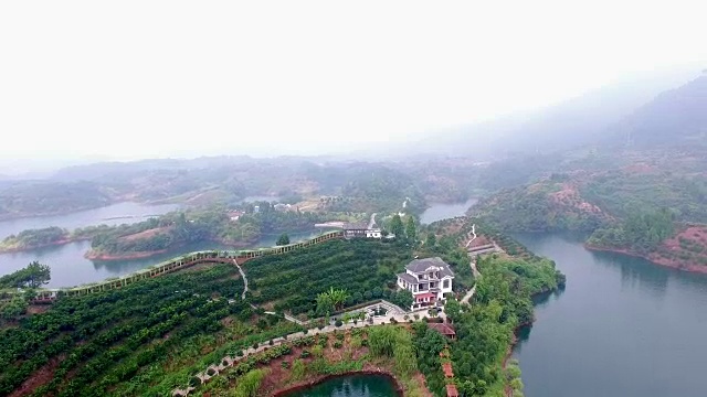 千岛湖景观鸟瞰图视频素材