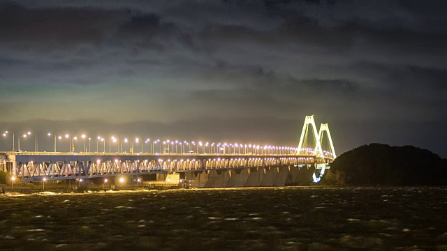 永宗大邱桥夜景视频素材