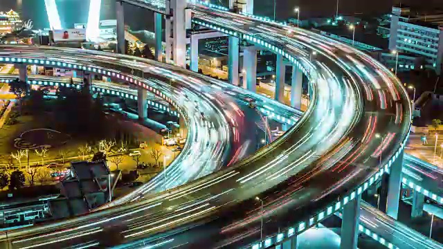 上海南浦大桥夜景视频素材