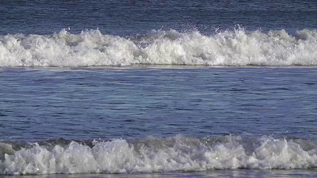 慢莫浪和海滩视频素材