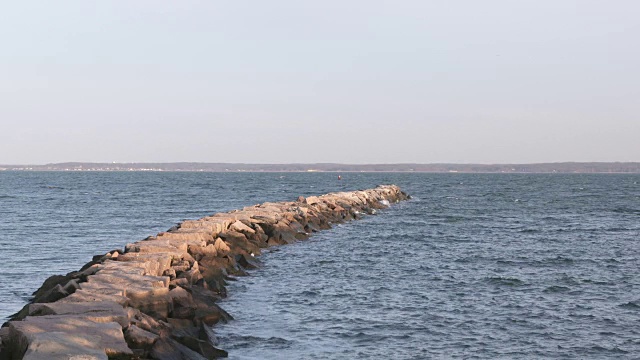 长岛声音防波堤2视频素材