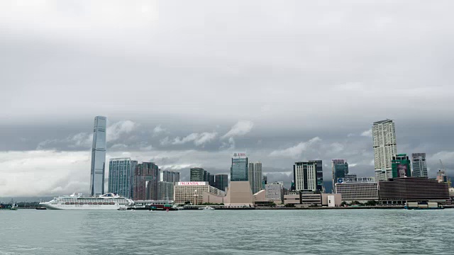 T/L WS 潘装香港/香港的天际线视频素材