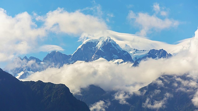 新西兰库克山的顶峰特写视频素材