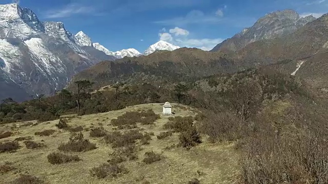 尼泊尔喜马拉雅山上的孔德里视频素材