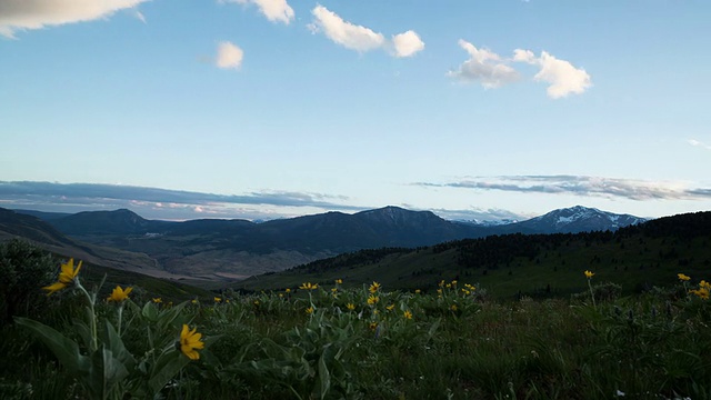 猛犸的日落，WY -移动的时间流逝视频下载