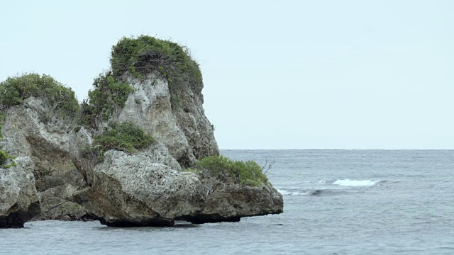 海地海岸的岩层视频素材