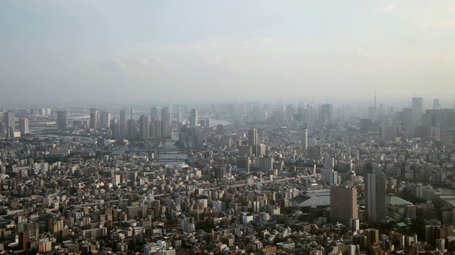 日本东京，从天空树观景台看到的WS HA景观视频素材