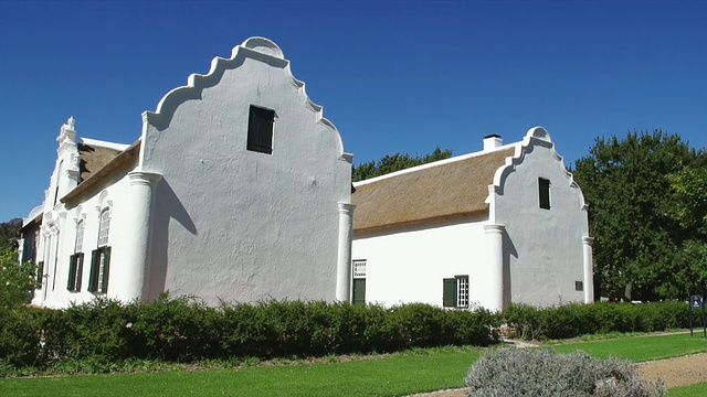 MS PAN Manor House, Cape Dutch Style农舍，位于Boschendal葡萄酒庄园/ Franschhoek，南非西开普省视频素材