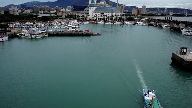 中国台湾淡水码头的美丽风景视频素材