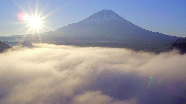 日本富士Hazone伊豆国家公园，正二湖和富士山视频素材