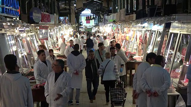 肉类市场雅典视频素材