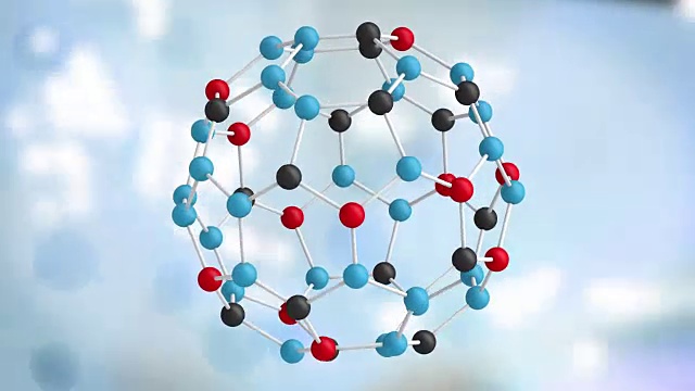 HD:分子模型结构360度旋转，可循环。视频下载