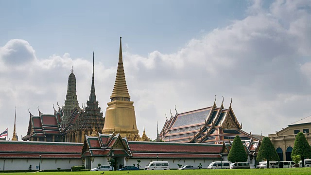 泰国曼谷:玉佛寺大皇宫延时，4k(超高清)视频素材