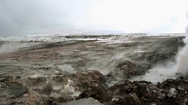 冰岛的温泉视频素材