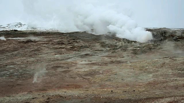 冰岛的温泉视频素材